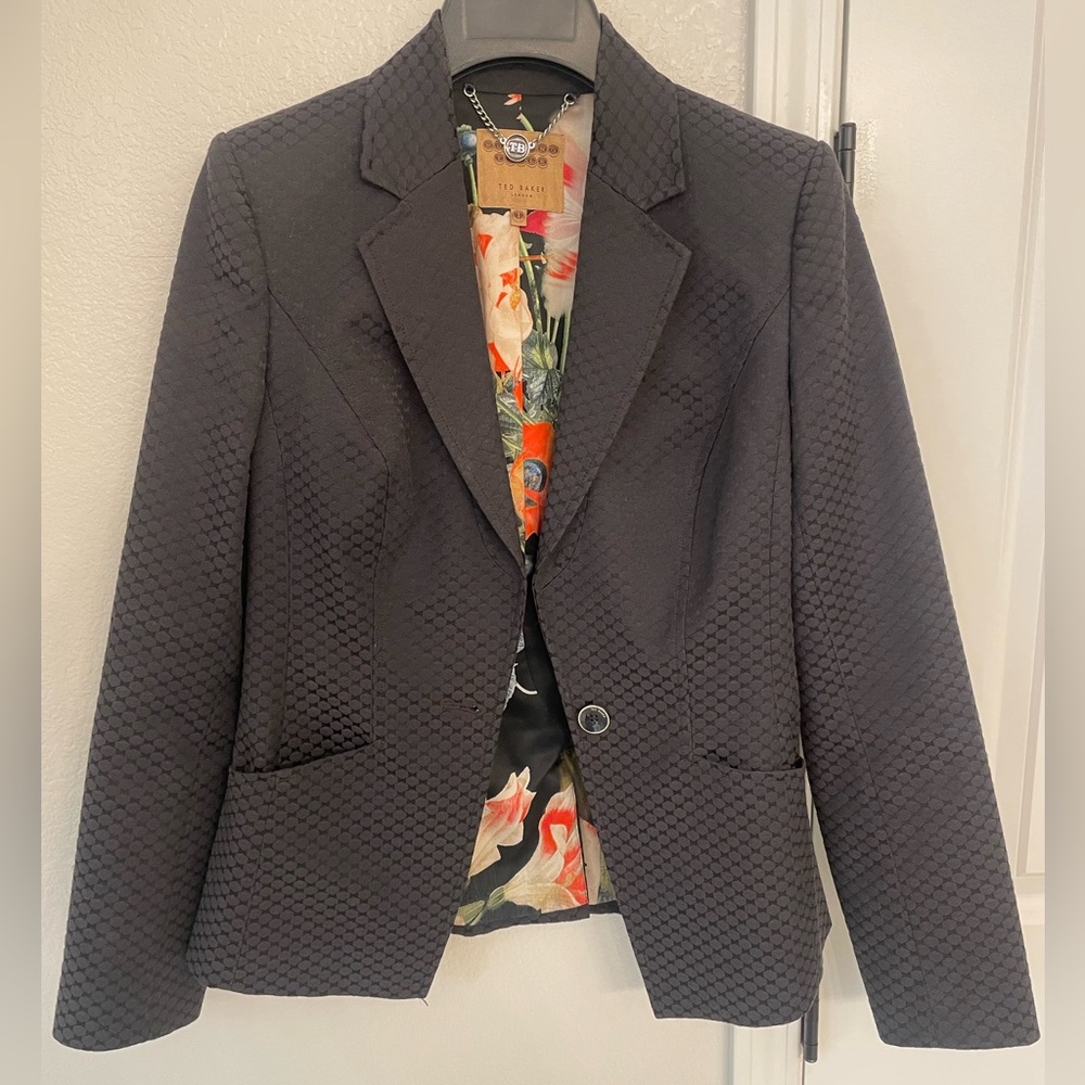 Ted Baker Black Suit Blazer Sz4/6